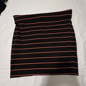 Torrid Stiped Fold Over Skirt In Pink Amd Black Torrid Size 3 (3X)